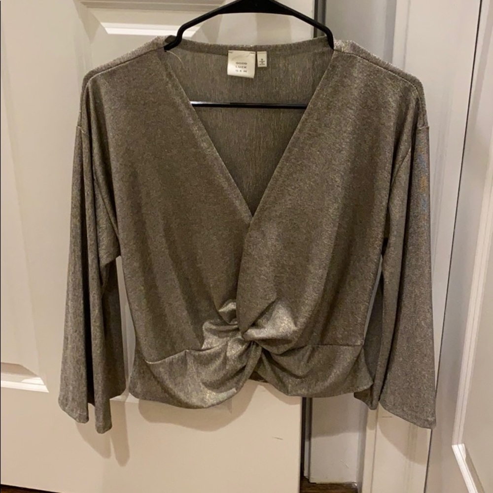 Gold wrap top